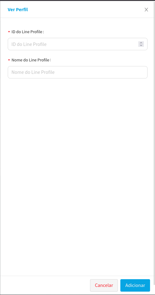 Tela de criação de Line Profiles